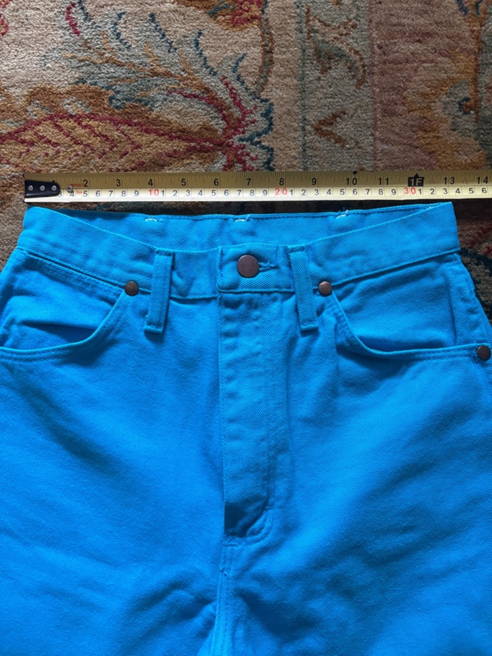 High-Waist Turquoise Women’s Jeans - Picture 10 of 11